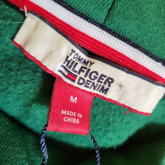 Tommy Hilfiger Colorblock Cowlneck Pullover Crop Sweatshirt sz M (for Macy's) - Picture 8 of 8